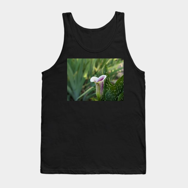 Calla Lilly With Dew Drop Tank Top by AustaArt